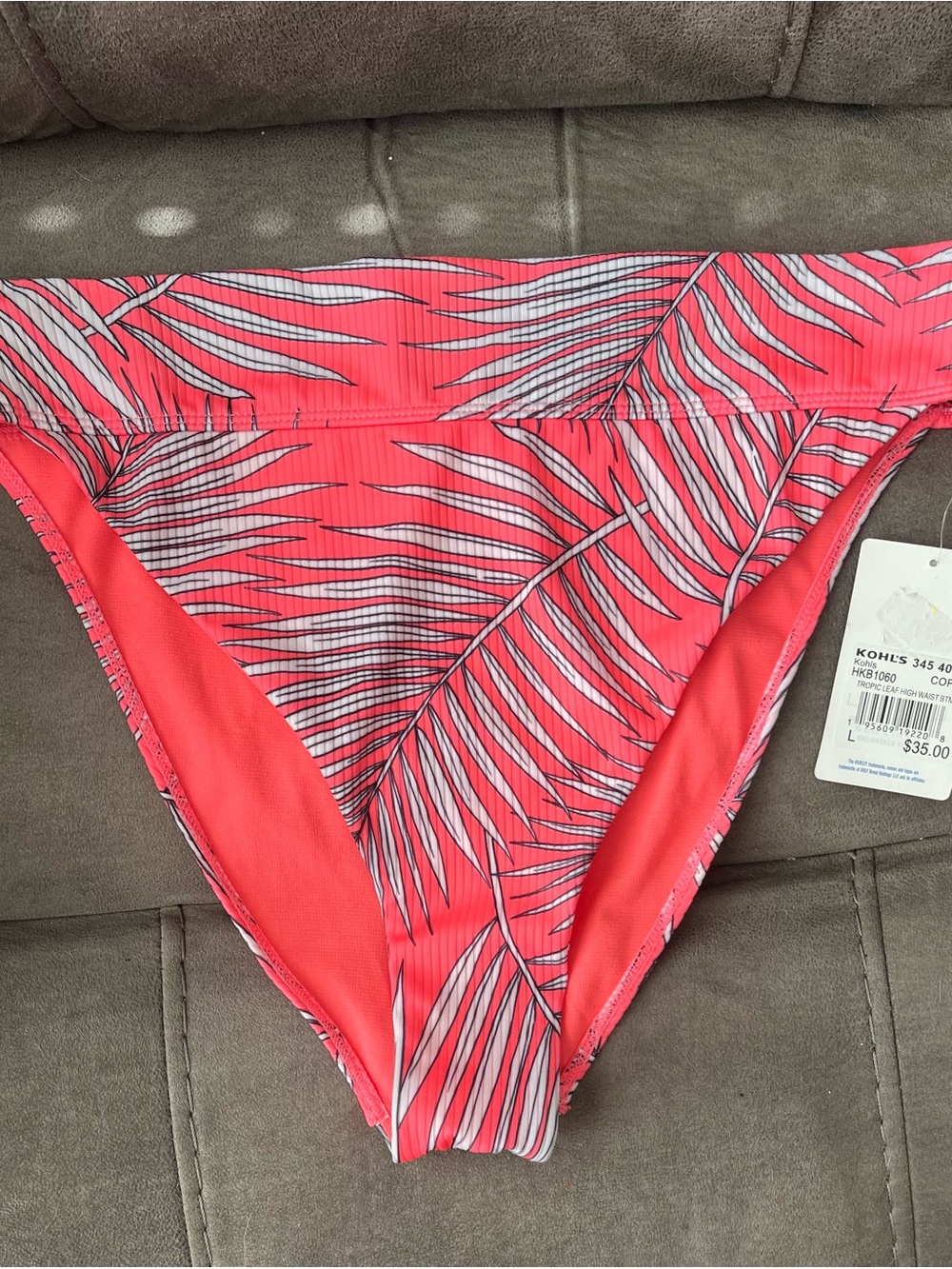 Hurley Coral Palm-Print Bikini Bottom